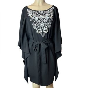 Aidan Mattox Embellished Black Midi Formal Dress or Short Kaftan in Size 8​​​​